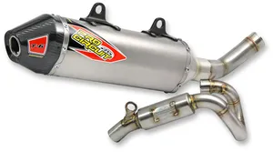 PRO CIRCUIT T-6 EURO EXHAUST SYSTEM STAINLESS STEEL WITH TITANIUM CANISTERS & CARBON END CAP
