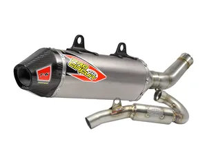 PRO CIRCUIT T-6 EURO EXHAUST SYSTEM STAINLESS STEEL WITH TITANIUM CANISTERS & CARBON END CAP