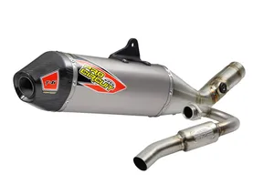 PRO CIRCUIT T-6 EURO EXHAUST SYSTEM STAINLESS STEEL WITH TITANIUM CANISTERS & CARBON END CAP