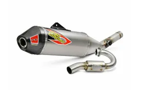 PRO CIRCUIT T-6 EURO EXHAUST SYSTEM STAINLESS STEEL WITH TITANIUM CANISTERS & CARBON END CAP