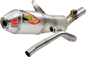 PRO CIRCUIT T-6 EXHAUST SYSTEM STAINLESS STEEL WITH ALUMINIUM CANISTERS & STAINLESS STEEL END CAP