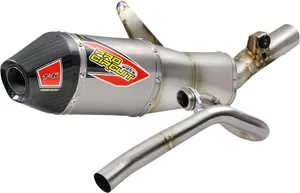 PRO CIRCUIT T-6 EURO EXHAUST SYSTEM STAINLESS STEEL WITH TITANIUM CANISTERS & CARBON END CAP