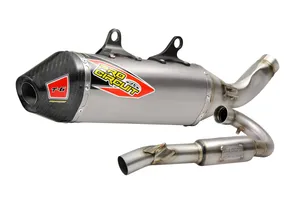 PRO CIRCUIT T-6 EURO EXHAUST SYSTEM STAINLESS STEEL WITH TITANIUM CANISTERS & CARBON END CAP