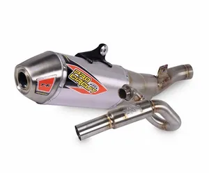 PRO CIRCUIT T-6 EXHAUST SYSTEM STAINLESS STEEL WITH ALUMINIUM CANISTERS & STAINLESS STEEL END CAP