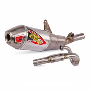 PRO CIRCUIT T-6 EXHAUST SYSTEM STAINLESS STEEL WITH ALUMINIUM CANISTERS & STAINLESS STEEL END CAP