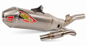 PRO CIRCUIT T-6 EURO EXHAUST SYSTEM STAINLESS STEEL WITH TITANIUM CANISTERS & TITANIUM END CAP