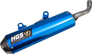 HGS SSB MX SILENCER OVAL ALU BLUE / STEEL END CAP