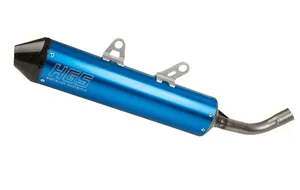 HGS SCB MX SILENCER OVAL ALU BLUE / CARBON END CAP