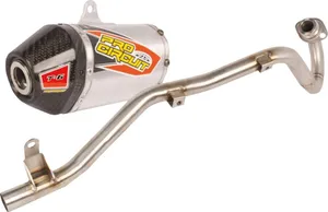 PRO CIRCUIT T-6 EXHAUST SYSTEM STAINLESS STEEL WITH ALUMINIUM CANISTERS & CARBON FIBER END CAP