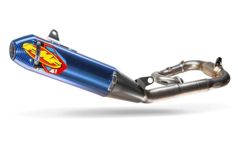 FMF FACTORY 4.1 RCT MB FULL SYSTEM EXHAUST TITANIUM W/CARBON BLUE END CAP