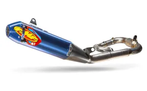 FMF FACTORY 4.1 RCT MB FULL SYSTEM EXHAUST TITANIUM W/CARBON BLUE END CAP