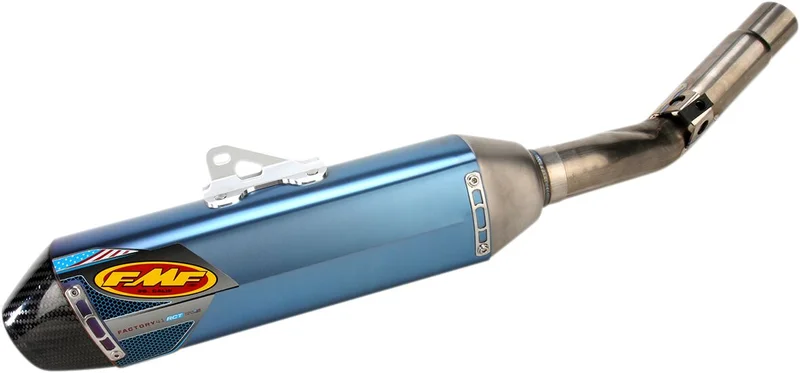 FMF FACTORY 4.1 RCT SLIP-ON MUFFLER TITANIUM & CARBON BLUE ANODIZED KAWASAKI