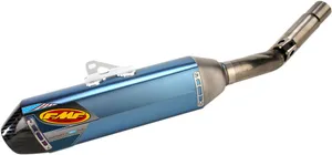 FMF FACTORY 4.1 RCT SLIP-ON MUFFLER TITANIUM & CARBON BLUE ANODIZED KAWASAKI