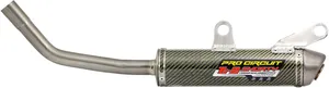 PRO CIRCUIT TI-2 SHORTY MUFFLER/SILENCER CARBON KEVLAR TITANIUM