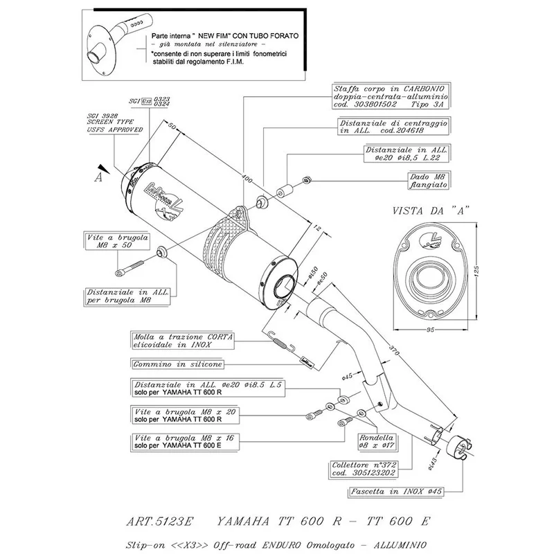 LEOVINCE MUFFLER LV-X ENDURO SLIP-ON