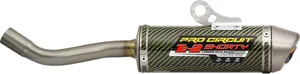PRO CIRCUIT TI-2 SHORTY MUFFLER/SILENCER CARBON KEVLAR TITANIUM