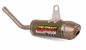 PRO CIRCUIT TI-2 SHORTY MUFFLER/SILENCER CARBON KEVLAR TITANIUM