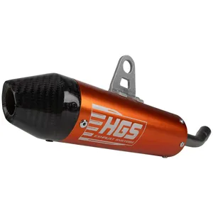 HGS RCO MX SILENCER ROUND ALU ORANGE / CARBON END CAP