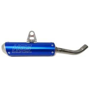 HGS SSB MX SILENCER OVAL ALU BLUE / STEEL END CAP