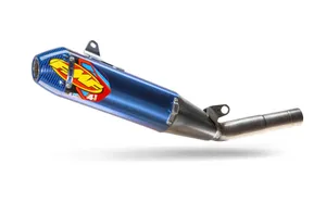 FMF FACTORY 4.1 RCT TITANIUM SLIP-ON MUFFLER W/ CARBON BLUE END CAP