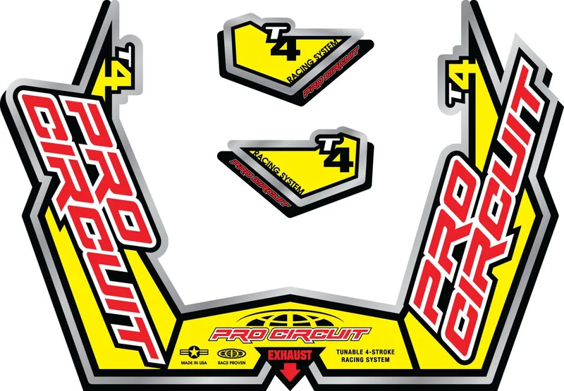 PRO CIRCUIT DECAL LOGO STICKER KIT T-4R GP