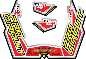 PRO CIRCUIT DECAL LOGO STICKER KIT Ti-4R