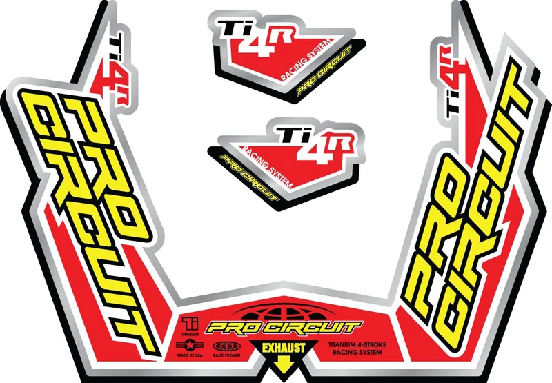 PRO CIRCUIT DECAL LOGO STICKER KIT Ti-4R