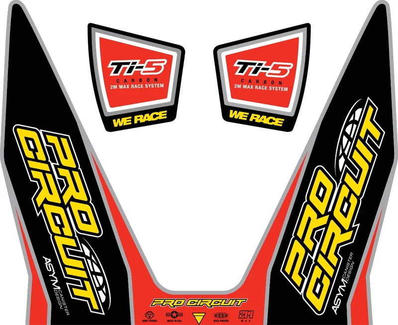 PRO CIRCUIT DECAL LOGO STICKER KIT Ti-5
