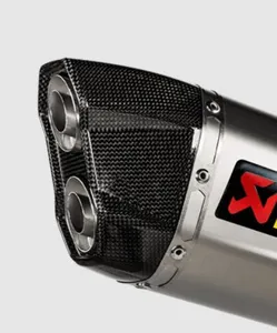 AKRAPOVIC END CAP SET CARBON BLACK