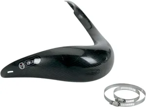MOOSE OFFROAD HARD-PARTS CARBON FIBER PIPE GUARD FOR 2-STROKE FMF EXHAUST