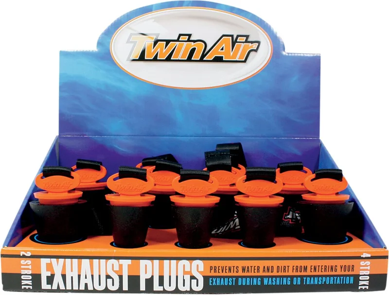 TWIN AIR EXHAUST PLUG DISPLAY 11 PCS/ 6 X LARGE + 5 X SMALL