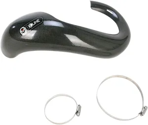 MOOSE OFFROAD HARD-PARTS CARBON FIBER PIPE GUARD FOR 2-STROKE STOCK EXHAUST
