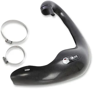 MOOSE OFFROAD HARD-PARTS CARBON FIBER PIPE GUARD FOR 2-STROKE FMF EXHAUST