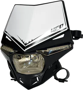 UFO STEALTH HEADLIGHT (12V/35W & LED) SINGLE COLOR BLACK