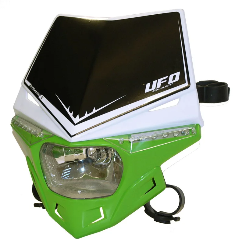 UFO STEALTH HEADLIGHT (12V/35W & LED) DUAL COLOR WHITE/KX-GREEN