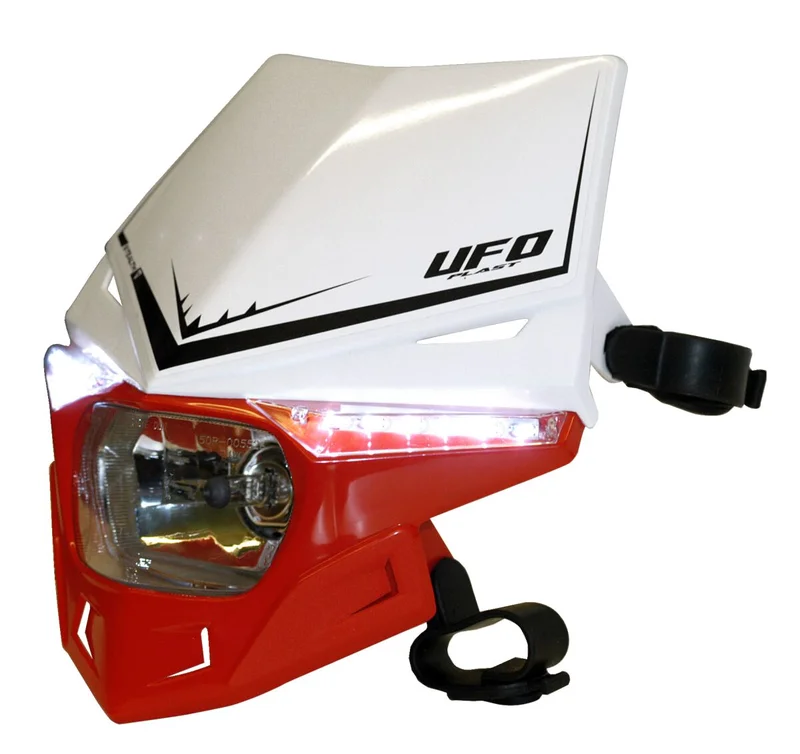 UFO STEALTH HEADLIGHT (12V/35W & LED) DUAL COLOR WHITE/CRF-RED