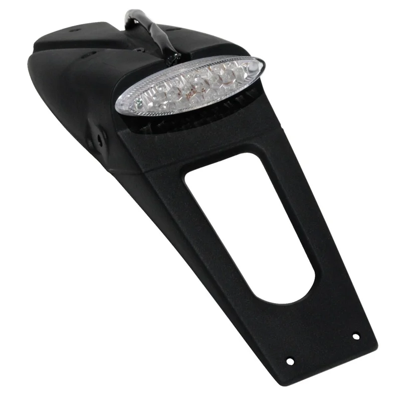 UFO LICENSE PLATE HOLDER W/ CLEAR LED-LIGHT (E11 & DOT) BLACK