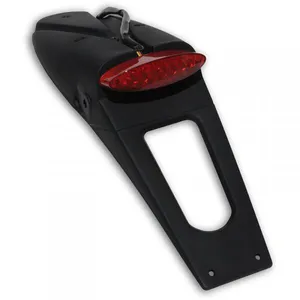 UFO LICENSE PLATE HOLDER W/ RED LED-TAILLIGHT (E11 & DOT) BLACK
