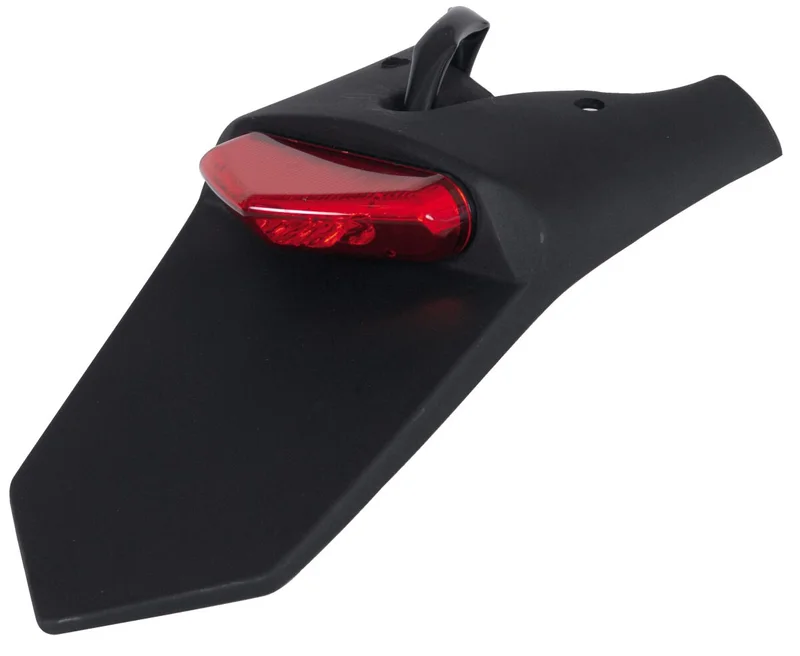 UFO LICENSE PLATE HOLDER W/ RED LED-TAILLIGHT (E4 & DOT) BLACK