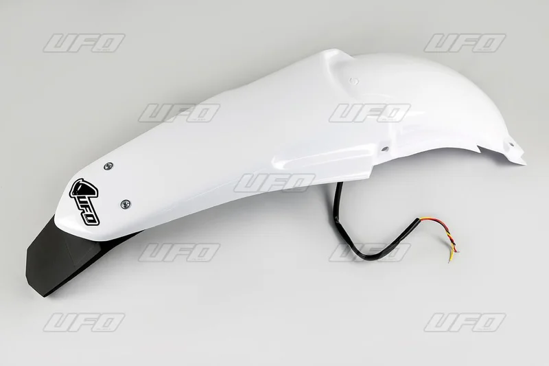 UFO ENDURO REAR FENDER W/ LED-LIGHT YAMAHA YZ125/250 WHITE