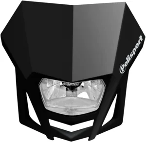 POLISPORT LMX HALOGEN HEADLIGHT APPROVED 12V/35/5W BLACK