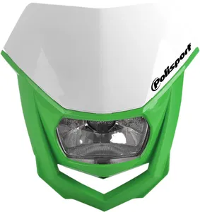 POLISPORT HALO HALOGEN HEADLIGHT APPROVED 12V/35/5W GREEN