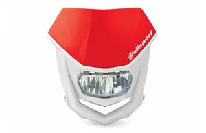 POLISPORT HALO LED HEADLIGHT ECE APPROVED RED/WHITE