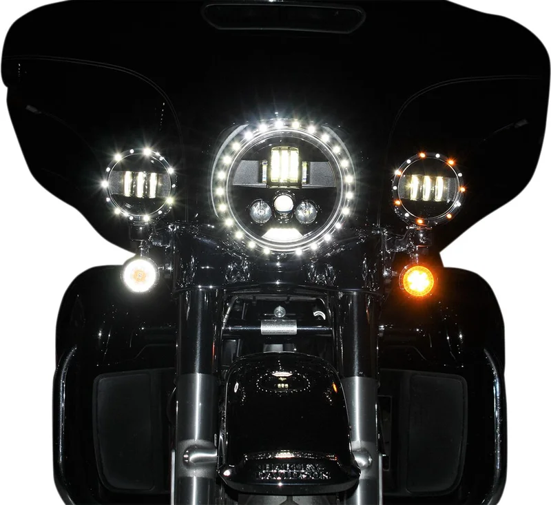 Custom Dynamics 7 BLACK LED HEADLAMP ECE