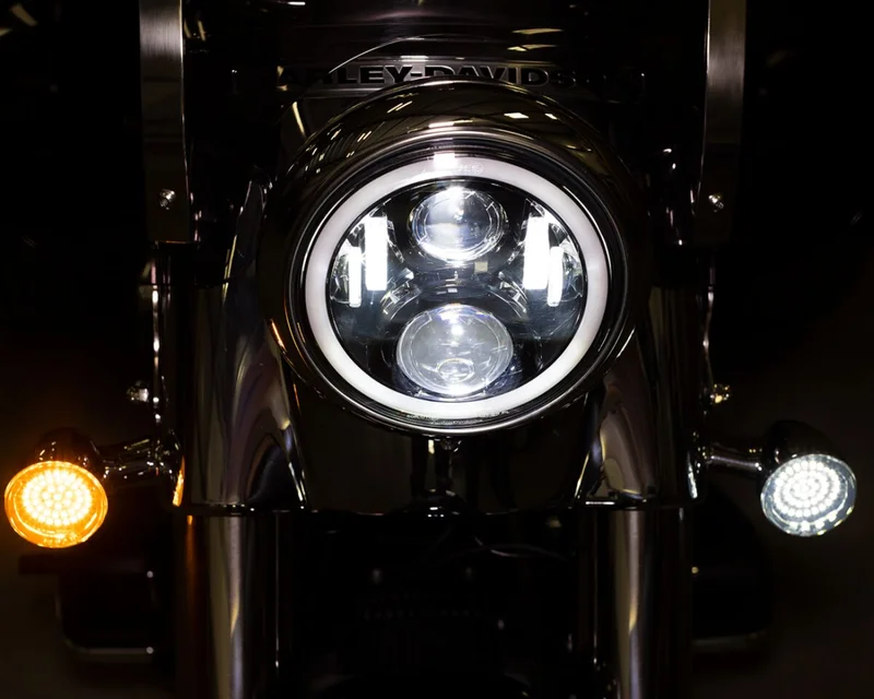 Custom Dynamics 7 LED HALO HEADLIGHT WITH H4 W