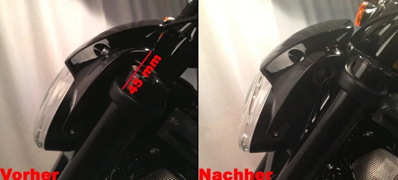 Cult-Werk Headlamp 45mm lowering kit. Black