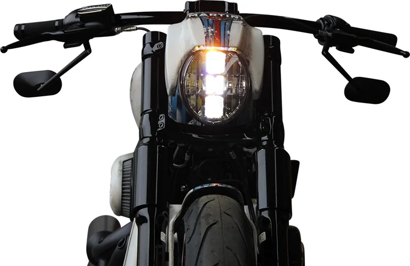 Cult-Werk FXBR headlamp mask ''V-Rod style''. Matte black