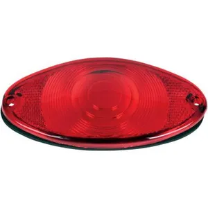 Drag Specialties LENS W/GASKET CATEYE RED 