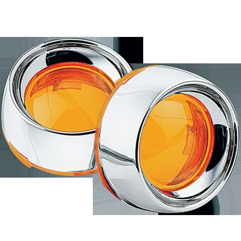 Kuryakyn Deep-Dish Bezels with Lens for Bullet Turn Signals