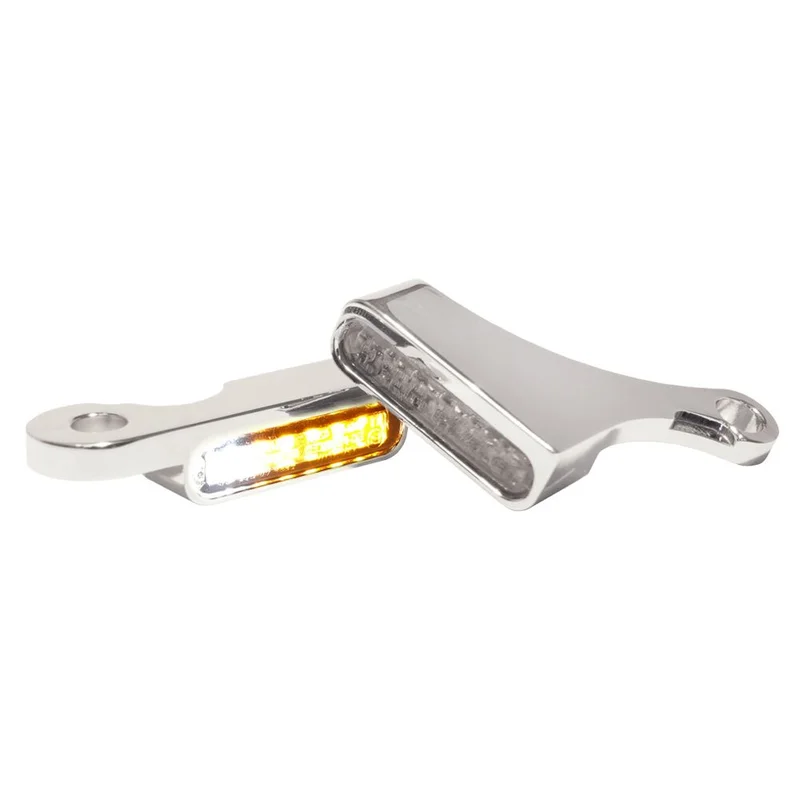 HeinzBikes ''Stripes'' below bar turn signals. Chrome with PL